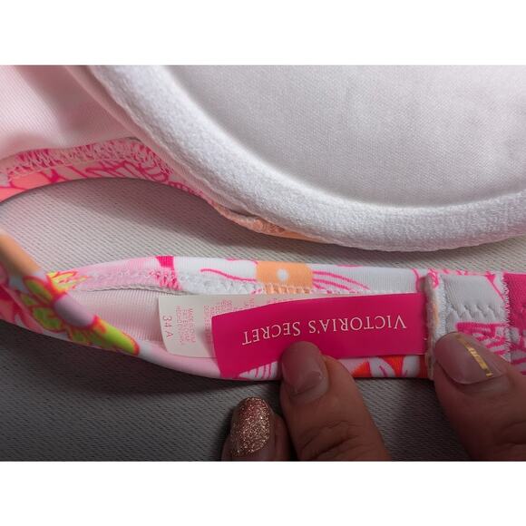 NWT Victoria’s Secret Bombshell Bikini 34A/XS Bright Floral Y2K Ruffle Set - Picture 3 of 8
